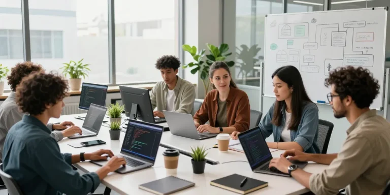 Dynamic collaboration at the WPS Official Website's development team, showcasing innovation and teamwork in a modern workspace.